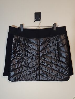 Krimson Klover Black Quilted Chevron Mini Skirt XL